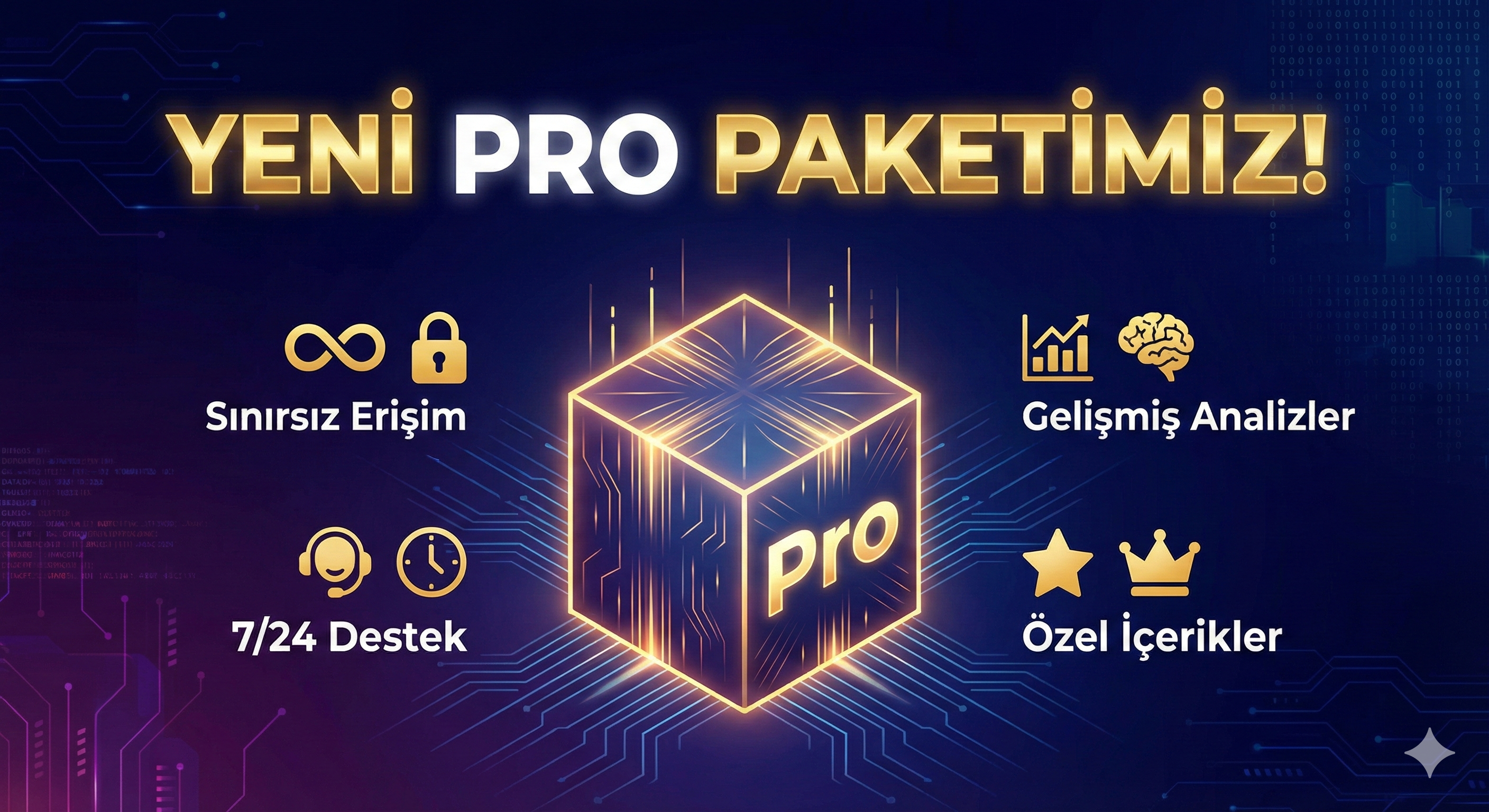 Yeni Pro Paketimiz!